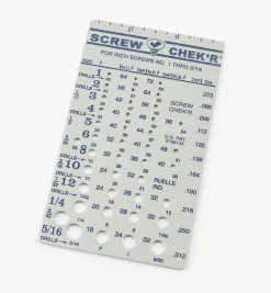 Lee Valley Machine Screw Gauge