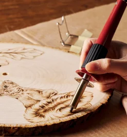 Lee Valley Make It Yourself Pyrography Clock & Coasters Kit