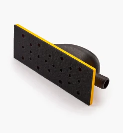 Lee Valley Mirka Yellow Grip Faced 22-Hole Hand-Sanding Vacuum Block (70mm × 198mm)