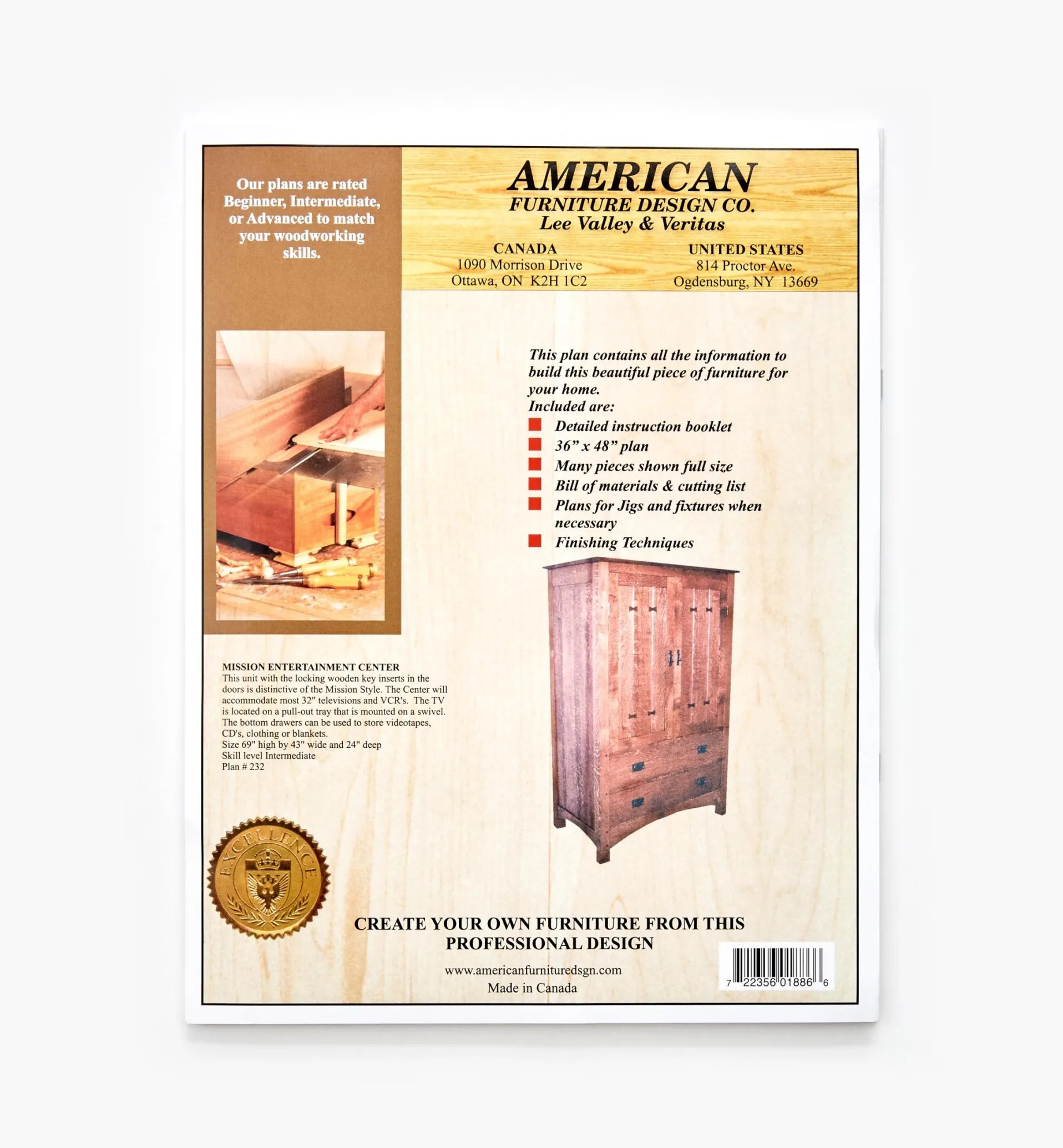 Lee Valley Mission Entertainment Center Plan