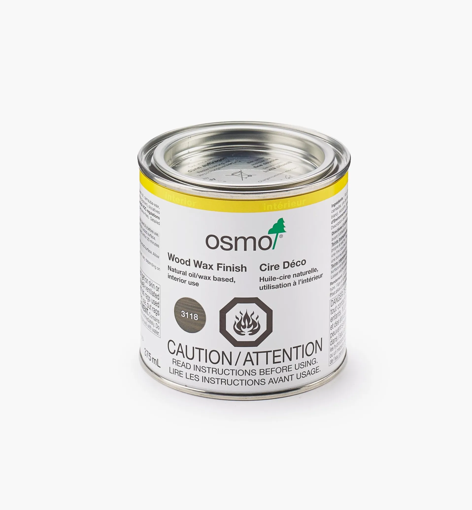 Lee Valley Osmo Granite Gray Wood Wax Finish