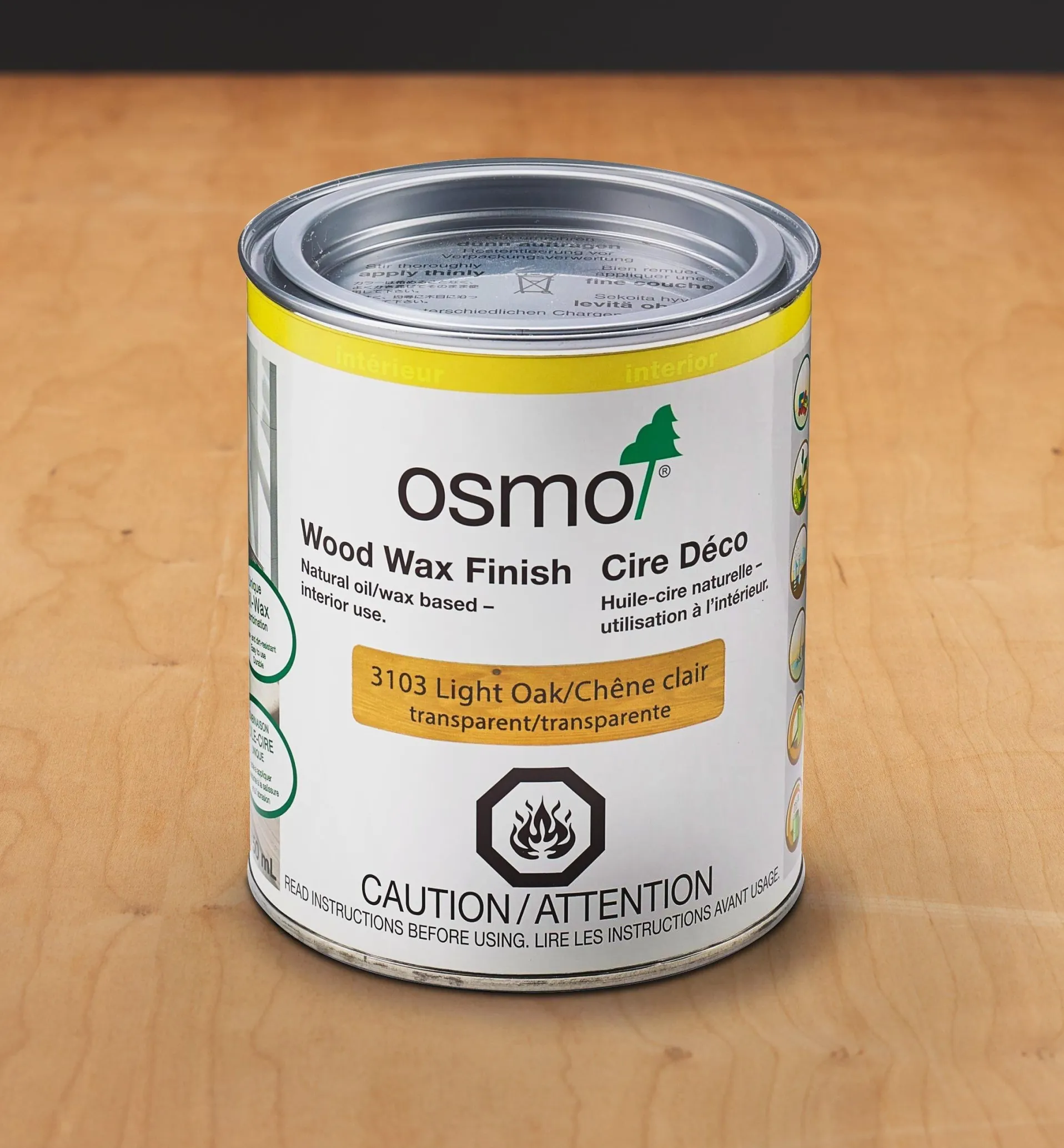 Lee Valley Osmo Light Oak Wood Wax Finish