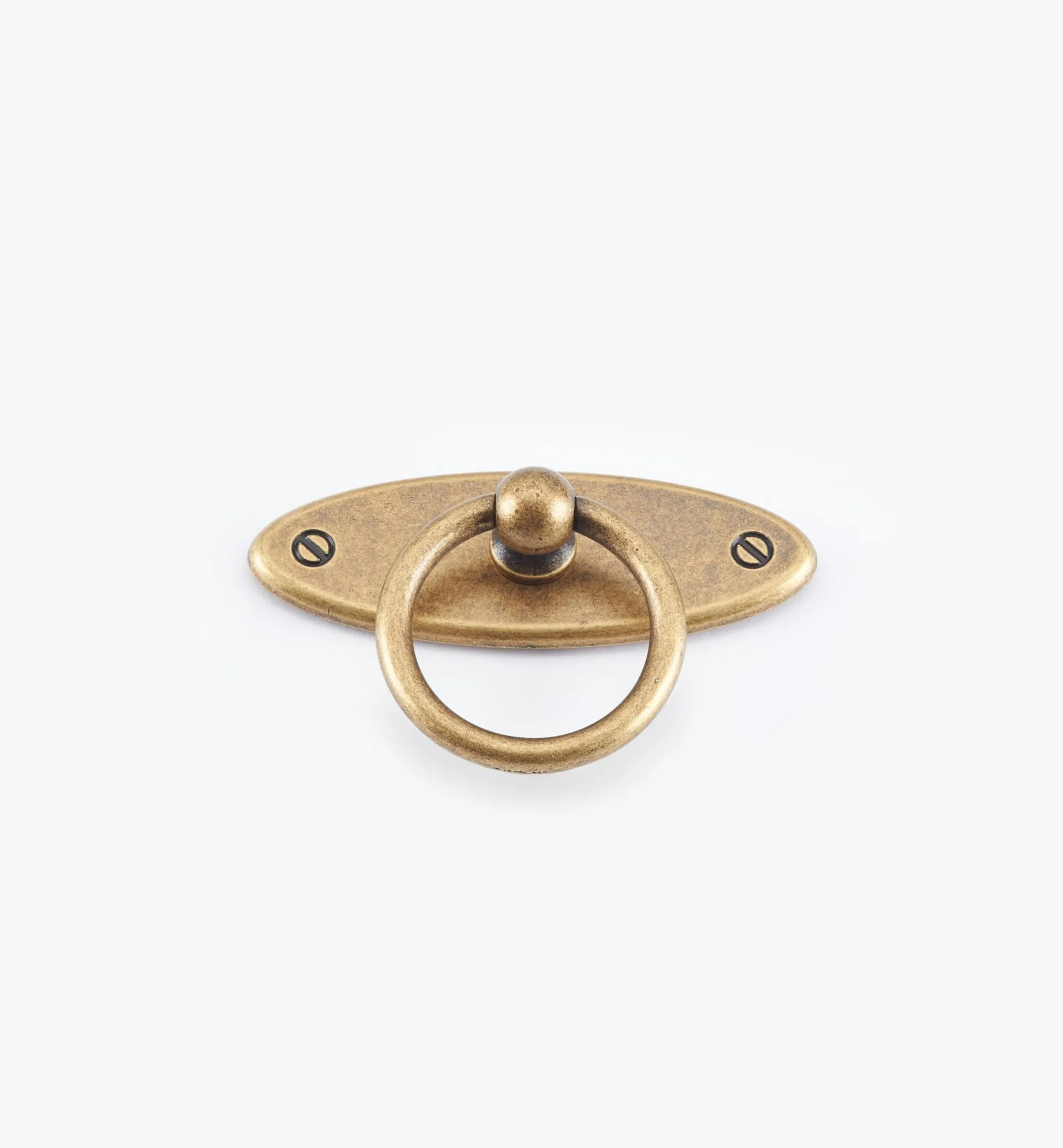Lee Valley Oval Plate Ring Pull With Escutcheon