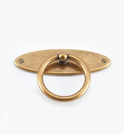Lee Valley Oval Plate Ring Pull With Escutcheon