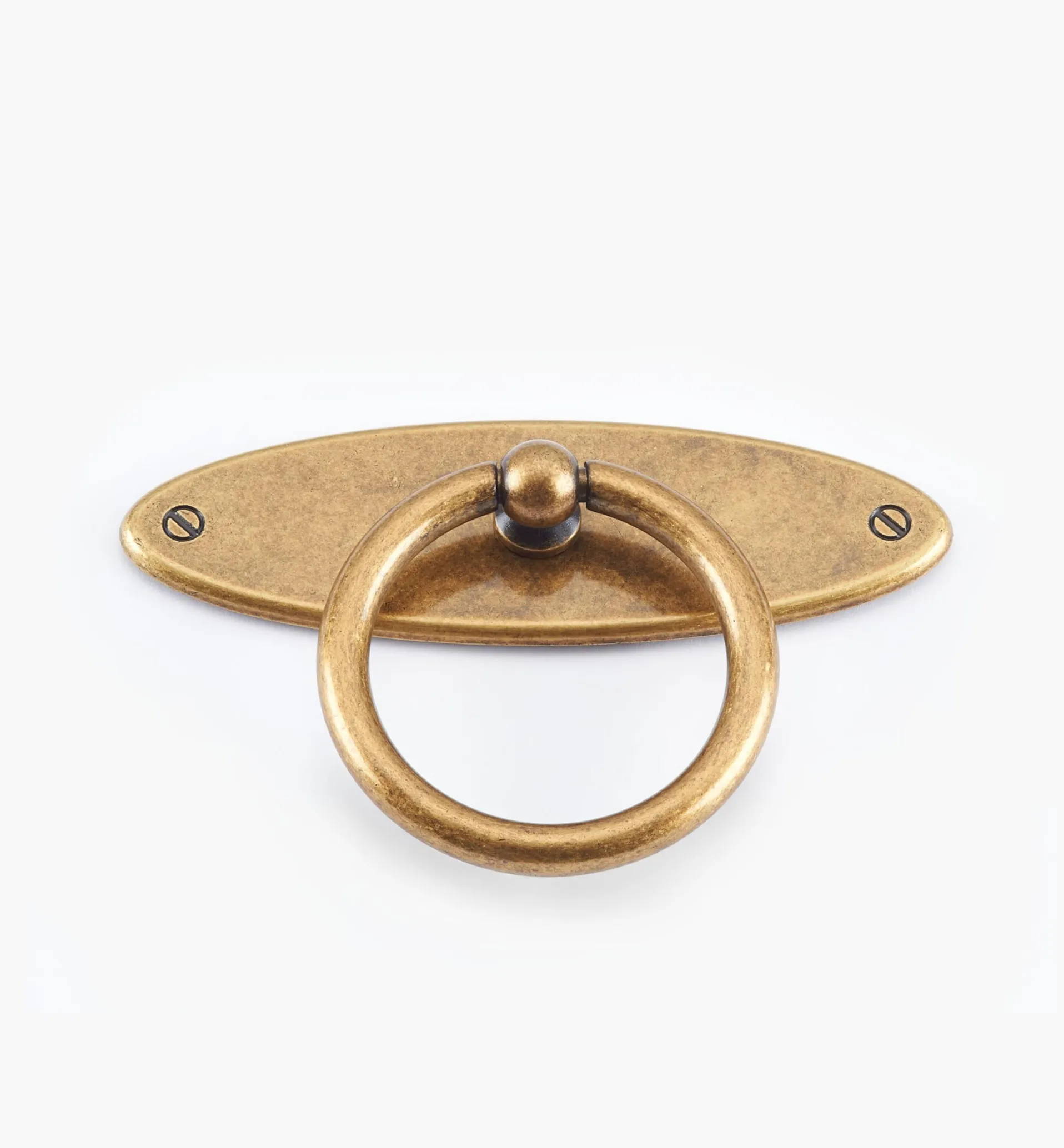 Lee Valley Oval Plate Ring Pull With Escutcheon