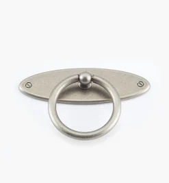 Lee Valley Oval Plate Ring Pull With Escutcheon