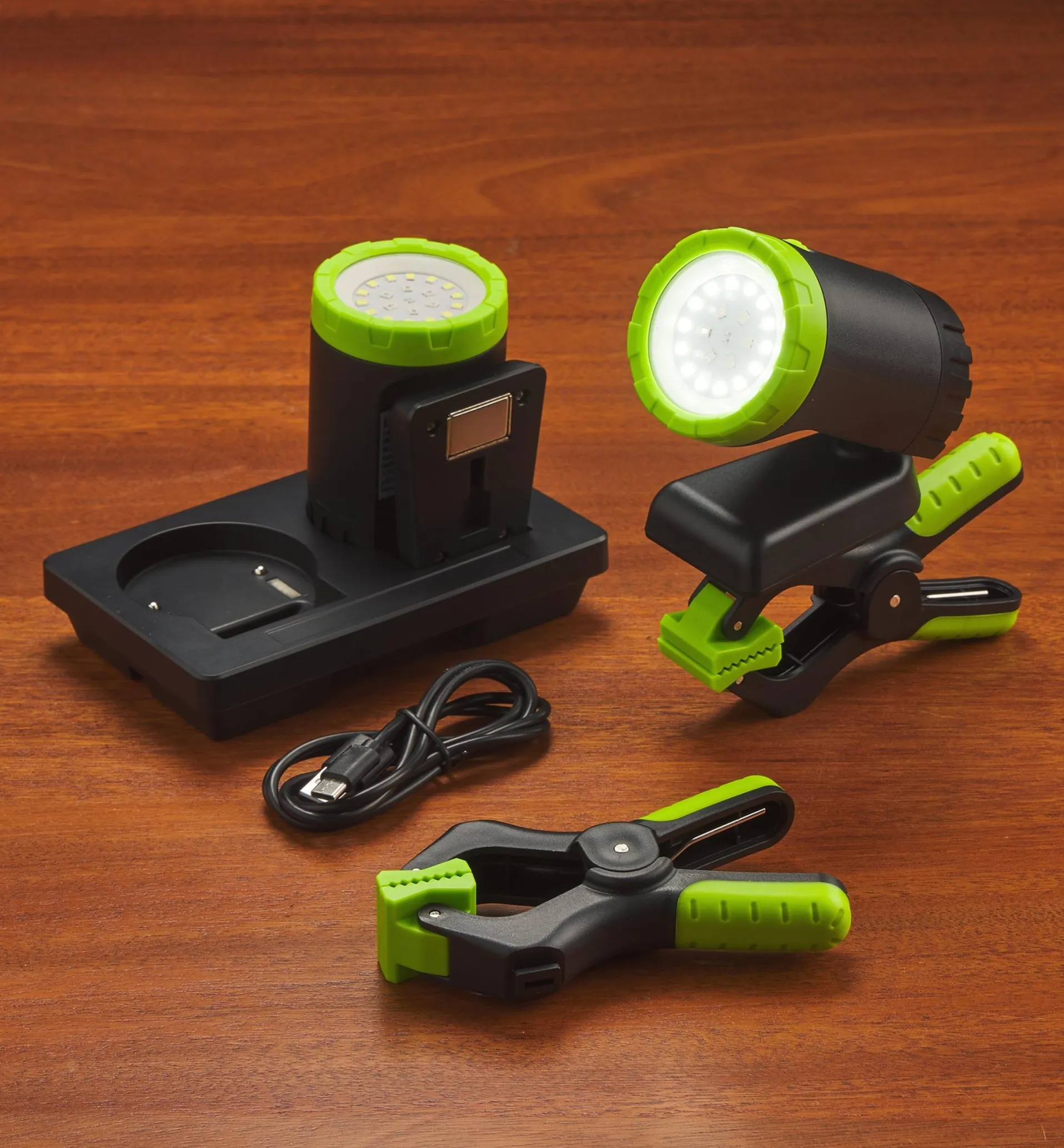 Lee Valley Pair Of Rechargeable Clip Lights