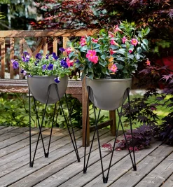 Lee Valley Pair Of Self-Watering Tripod Planters