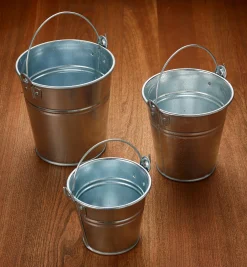 Lee Valley 3-Pc. Galvanized Pail Set