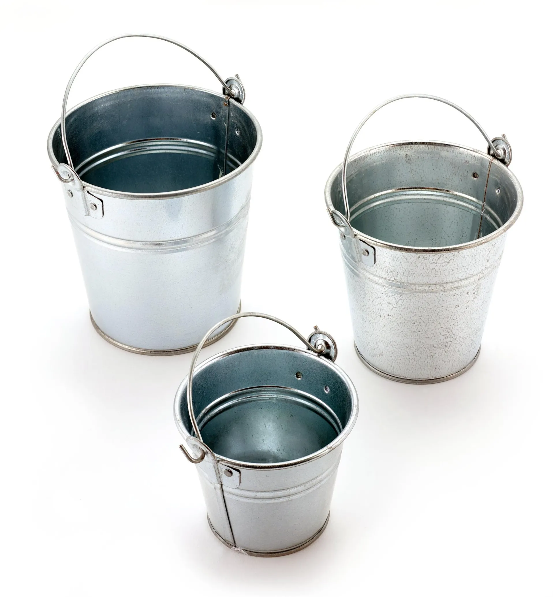 Lee Valley 3-Pc. Galvanized Pail Set