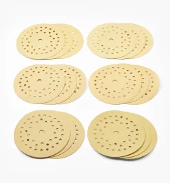 Lee Valley 18-Pc. Sample Pack Of Mirka 5" 42-Hole Gold Multifit Grip Discs