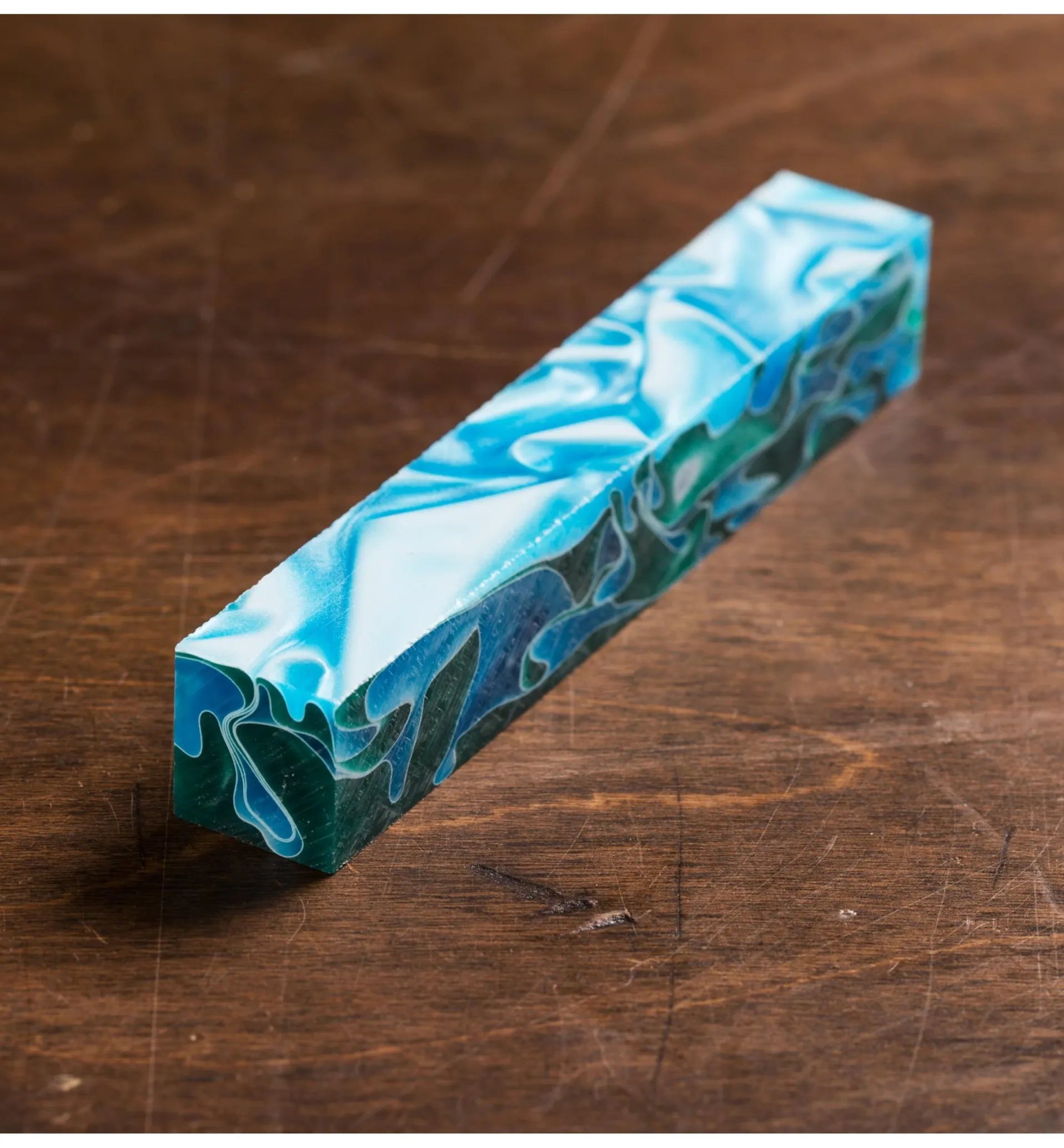 Lee Valley Peacock Mesh Acrylic Acetate Pen Blank