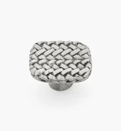 Lee Valley Pewter Herringbone Weave Knob