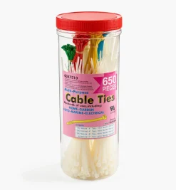 Lee Valley 650-Piece Basic Cable Tie Assortment