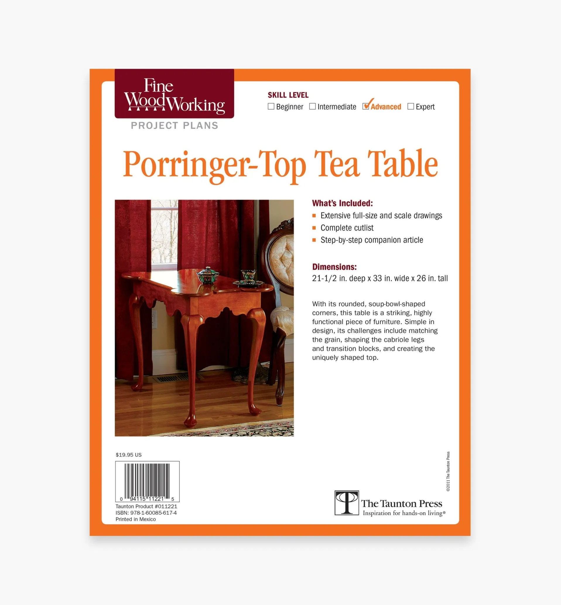 Lee Valley Porringer-Top Tea Table Plan