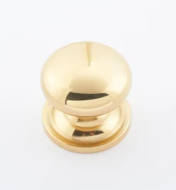Lee Valley Round Brass Plain Knobs