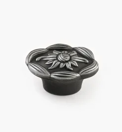 Lee Valley Satin Pewter Antique Oval Knob