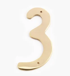 Lee Valley Script Cast Brass House Numbers