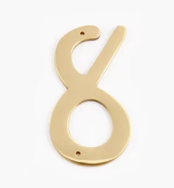 Lee Valley Script Cast Brass House Numbers
