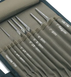 Lee Valley Set Of 6 Bahco Saw-Sharpening Files & Roll