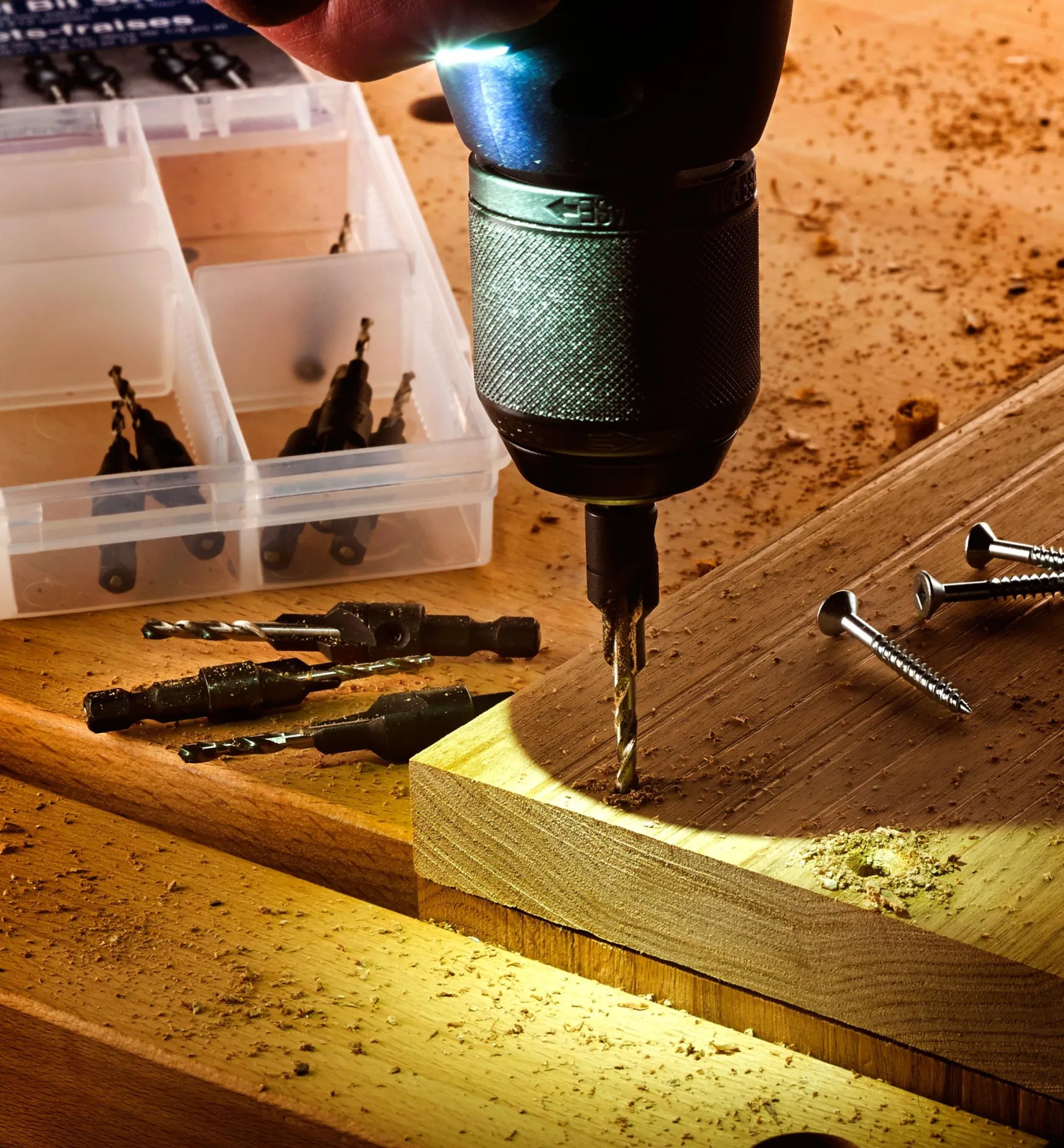 Lee Valley Set Of 10 Countersink/Counterdrill Pilot Bits