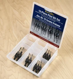 Lee Valley Set Of 10 Countersink/Counterdrill Pilot Bits