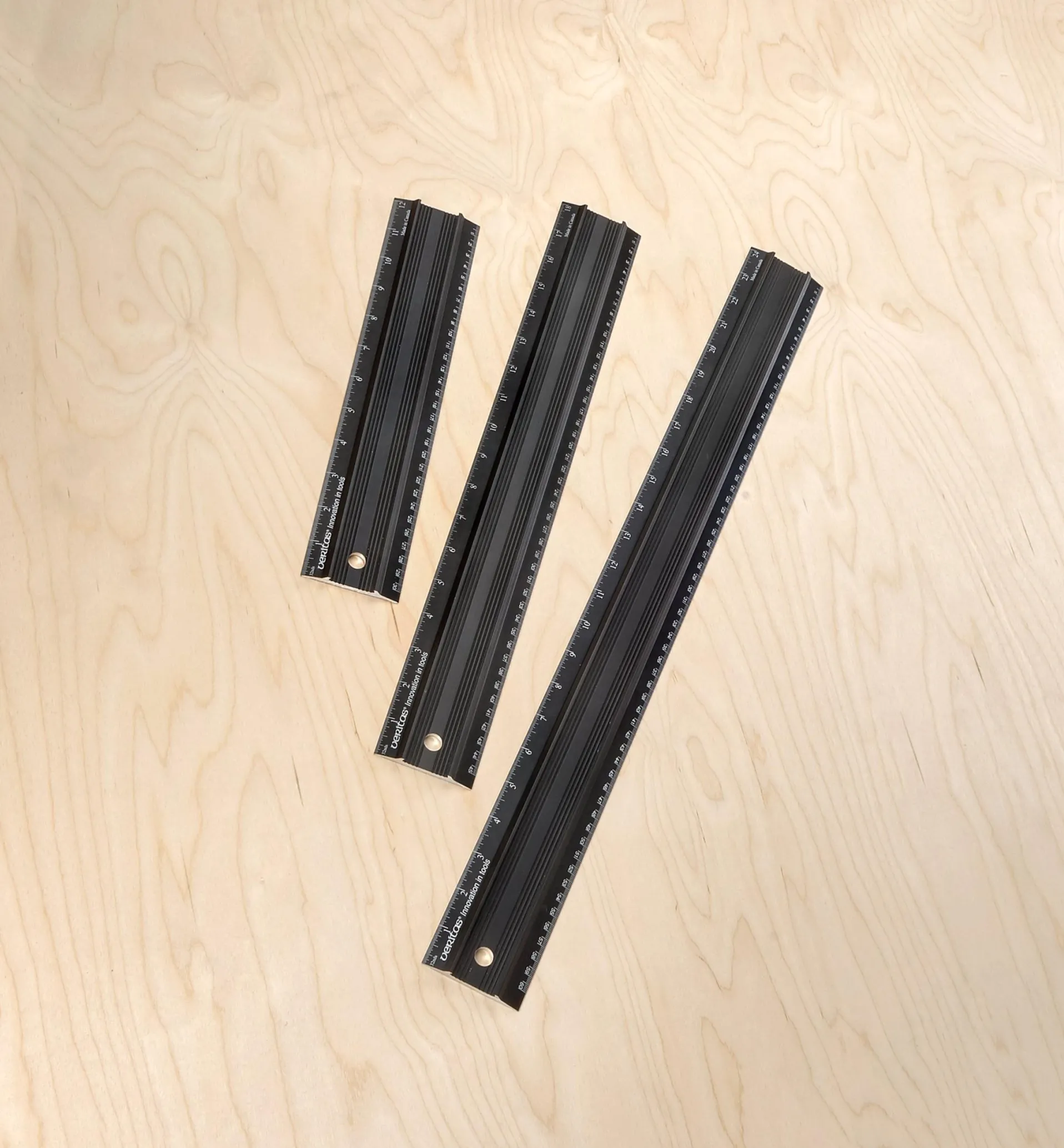 Lee Valley Set Of 3 Veritas Imperial/Metric Shop Rules