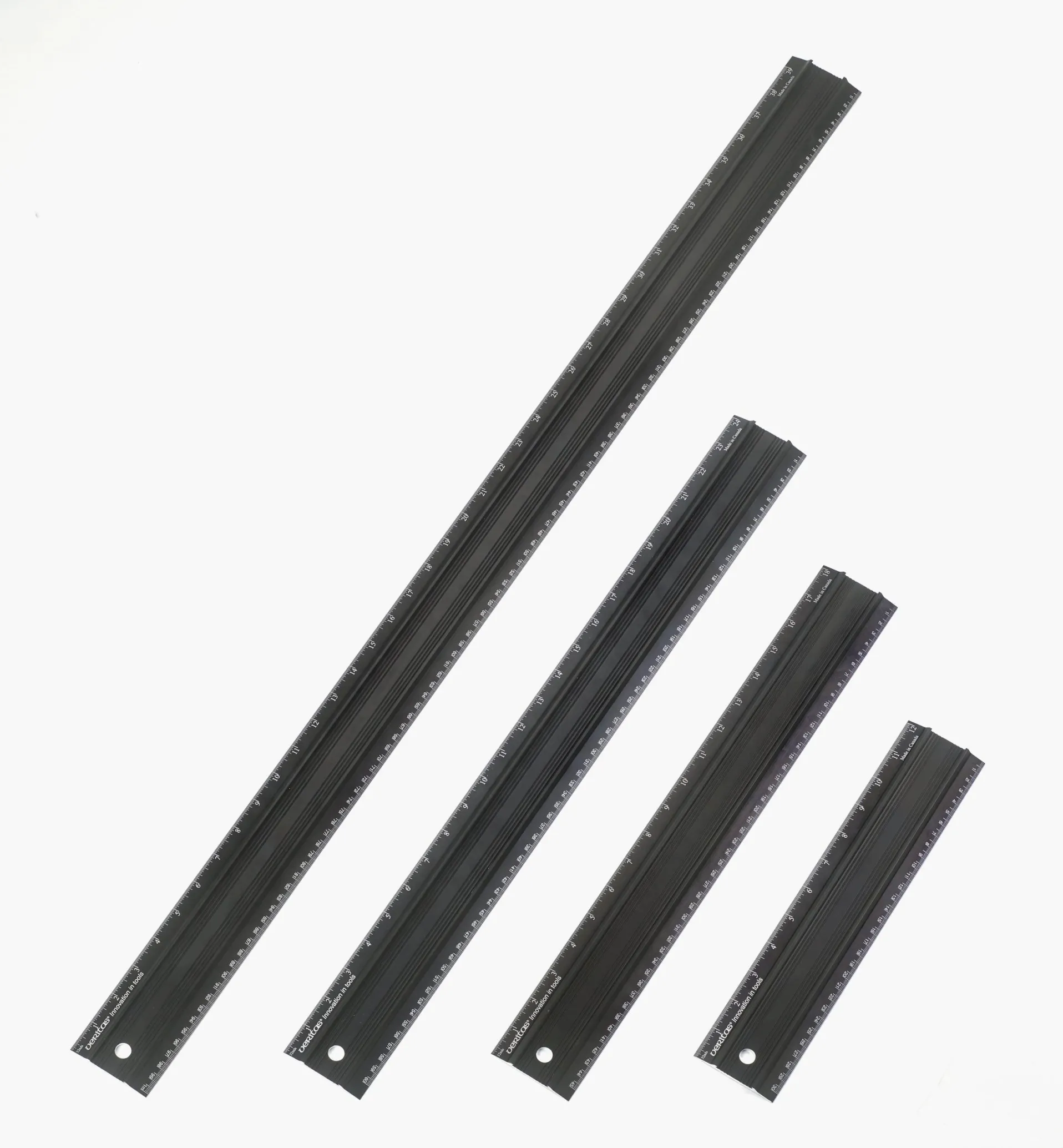 Lee Valley Set Of 4 Veritas Imperial/Metric Shop Rules