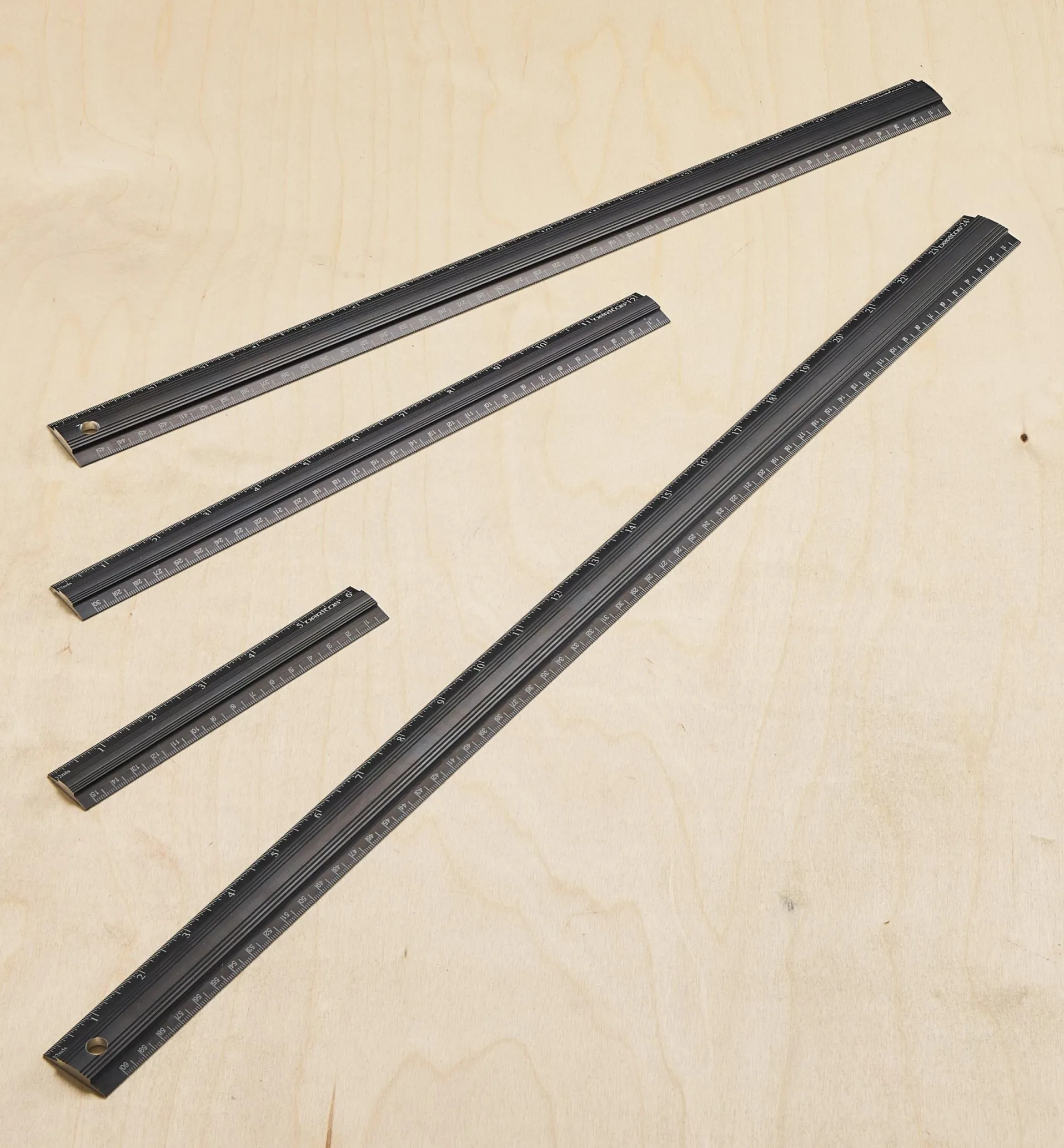 Lee Valley Set Of 4 Veritas Imperial/Metric Aluminum Bench Rules