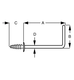 Lee Valley Shouldered Square Hooks