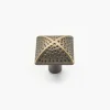 Lee Valley Solid Brass Dimpled Square Knob