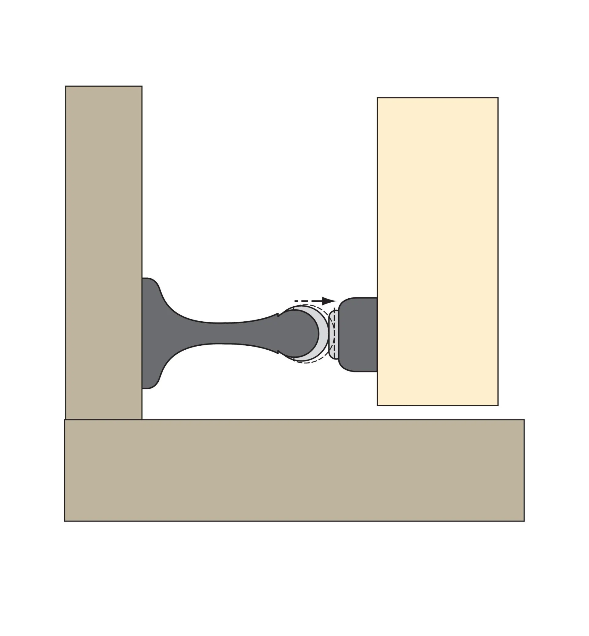 Lee Valley SOSS Magnetic Doorstop & Holder