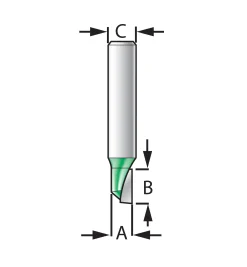 Lee Valley Stubby Straight Bit