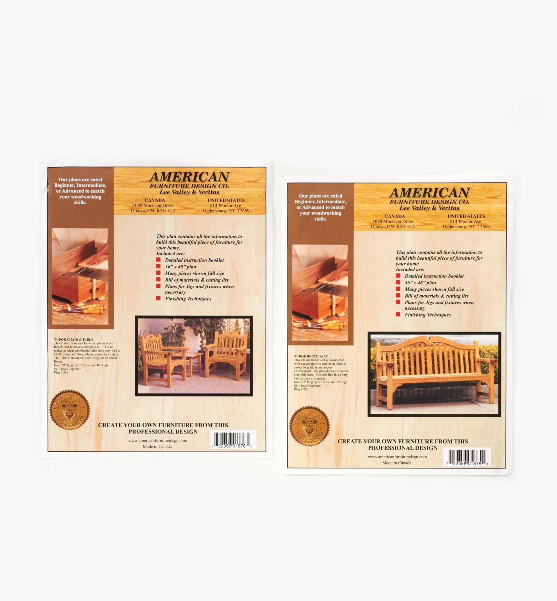 Lee Valley Tudor Chair, Table & Bench Seat Plans