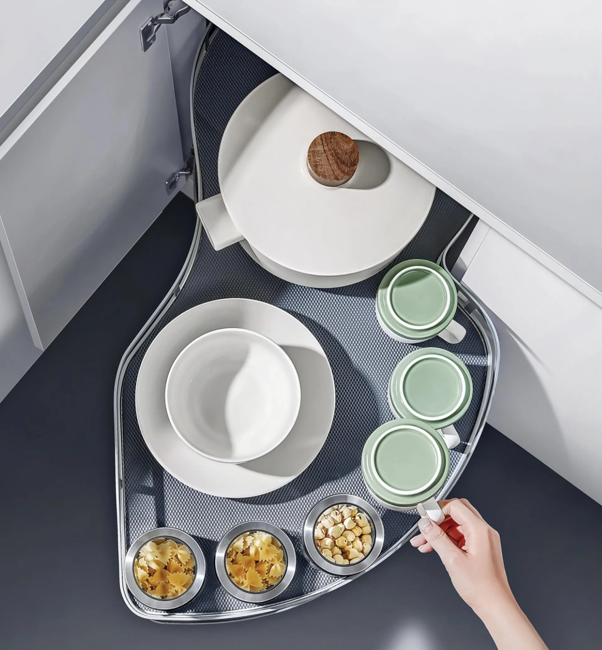 Lee Valley Two-Tier Corner Swing Tray