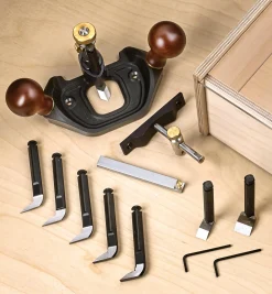 Lee Valley Veritas Large Router Plane, Box & Imperial Blades Set