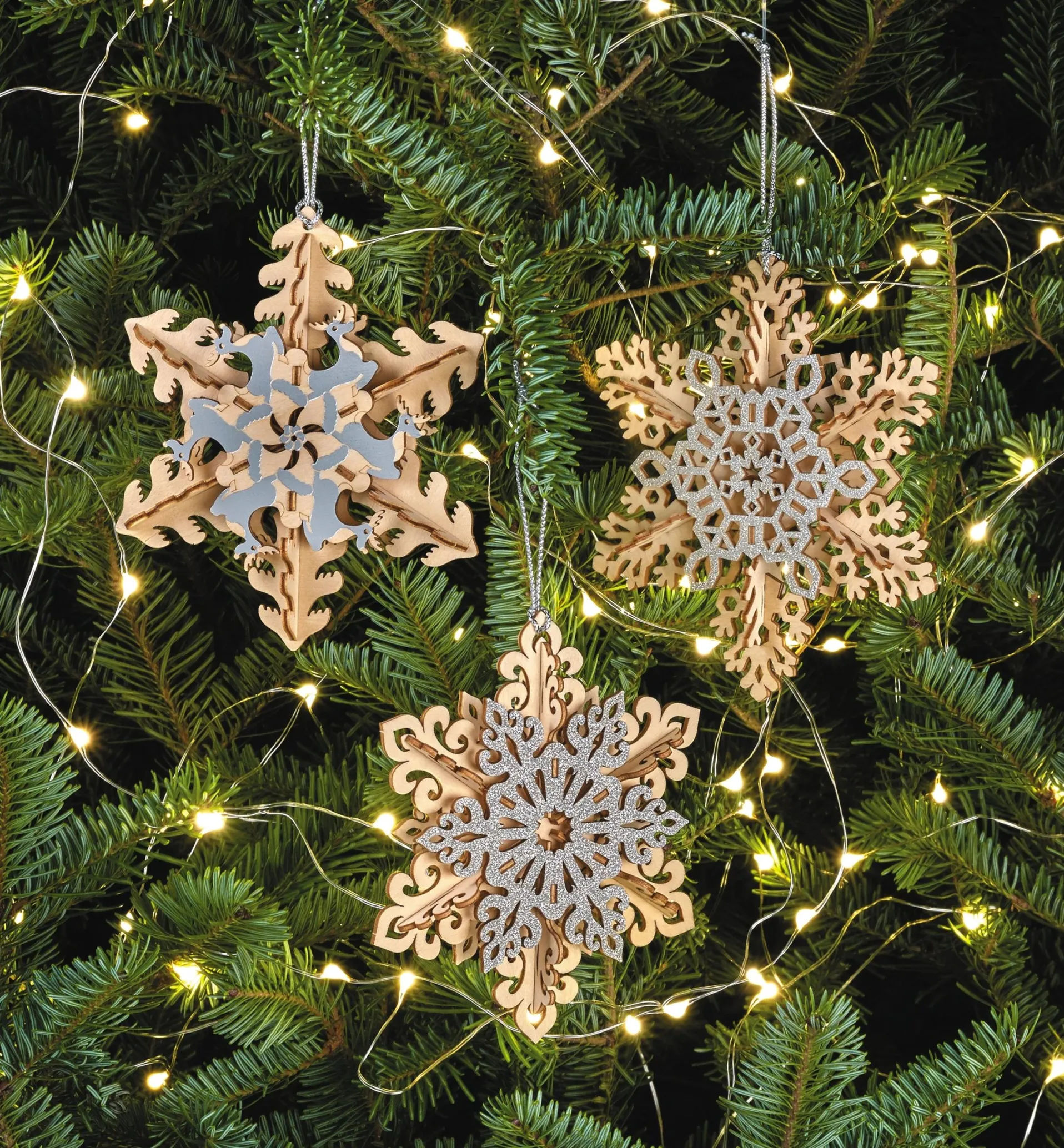 Lee Valley Wooden Snowflake Ornaments Kit