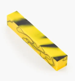 Lee Valley Yellow & Black Acrylic Acetate Pen Blank